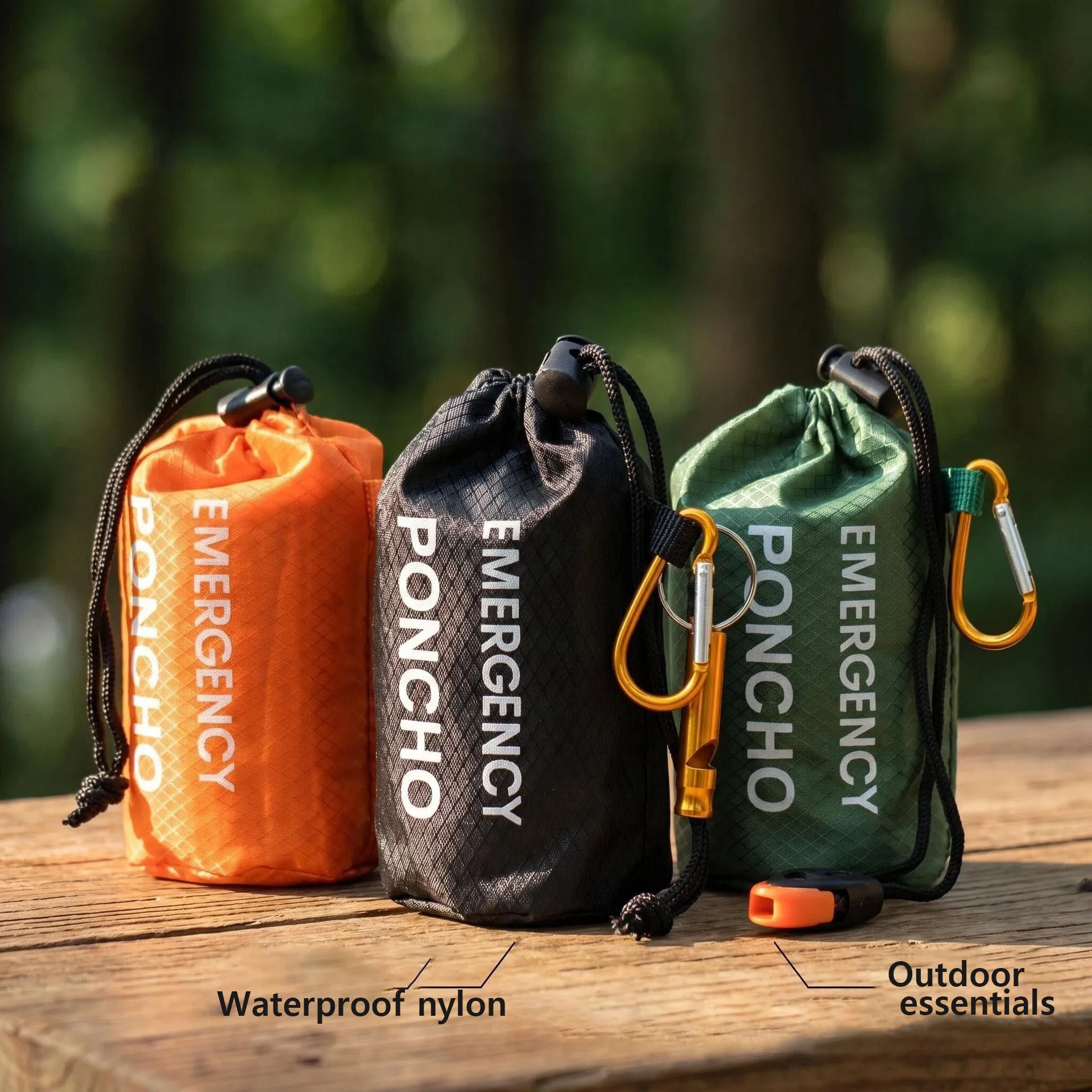 Aluminum-Coated Film Rain Cape Emergency Raincoat Outdoor Camping Hiking Emergency PE Aluminum-Coated Heat-Insulating Rain Cape