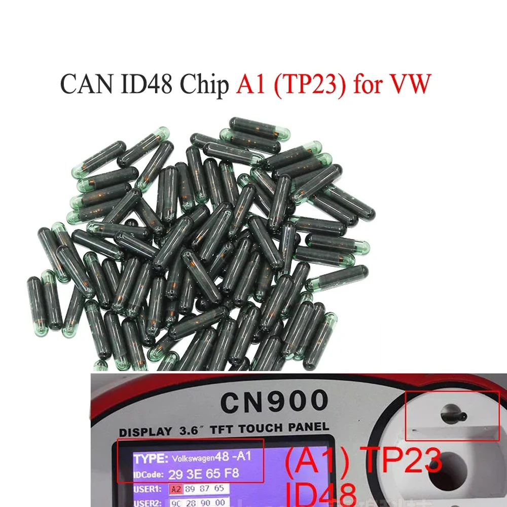 Ecusells 10PCS/LOT,CAN (A1) TP23 ID48 Chip Glass for Volkswagen V-W,(A2) TP25 for Audi,(A3) TP22 for Seat,(A4) TP24 for Skoda