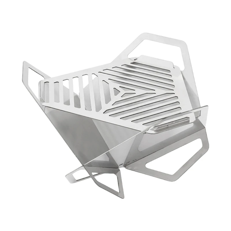 Detachable Barbecue Grill Camping BBQ Grill Rack Portable Charcoal Oven Burning Stove Card Type Stove Easy to Assemble