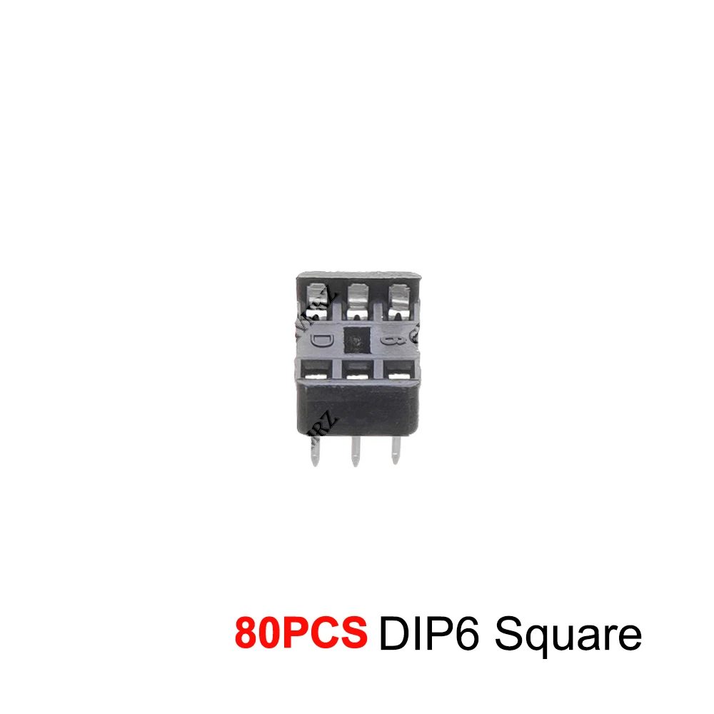 80PCS/60PCS/ 34PCS  DIP IC Socket Assorted Sizes DIP6–DIP40 Round Pin & Square Pin Narrow / Wide Type for PCB DIY Electronics