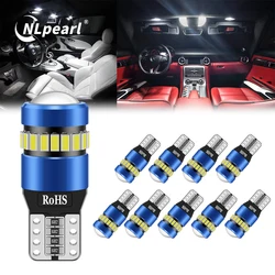 NLpearl 2PCS W5W T10 LED Bulbs Canbus No Error Clearance Light Car Interior Reading Door Trunk License Plate Lamp 6500K White