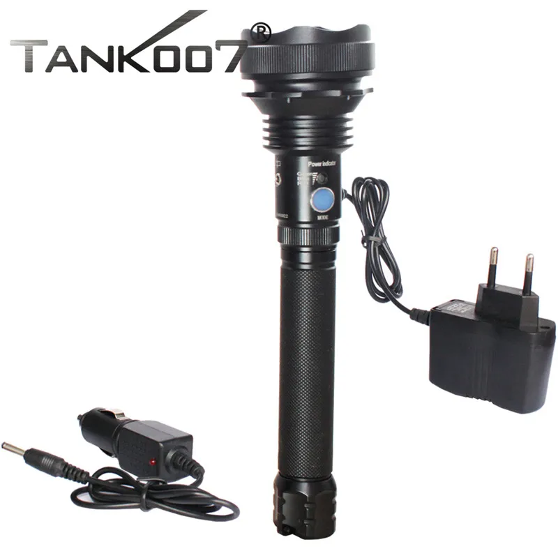 Tank007 TC60 Police Military Tactical Flashlight 1200lm Search LED Torch for Hunting Camping by 2 X18650 Battery