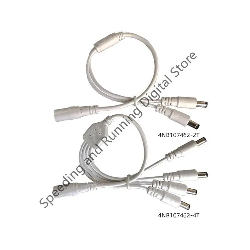 5.5 x 2.1mm 1 Female to 2 4 Male DC Power Splitter Plug Cable Adapter 5/9/12V For CCTV Home Security Camera Accessories LED