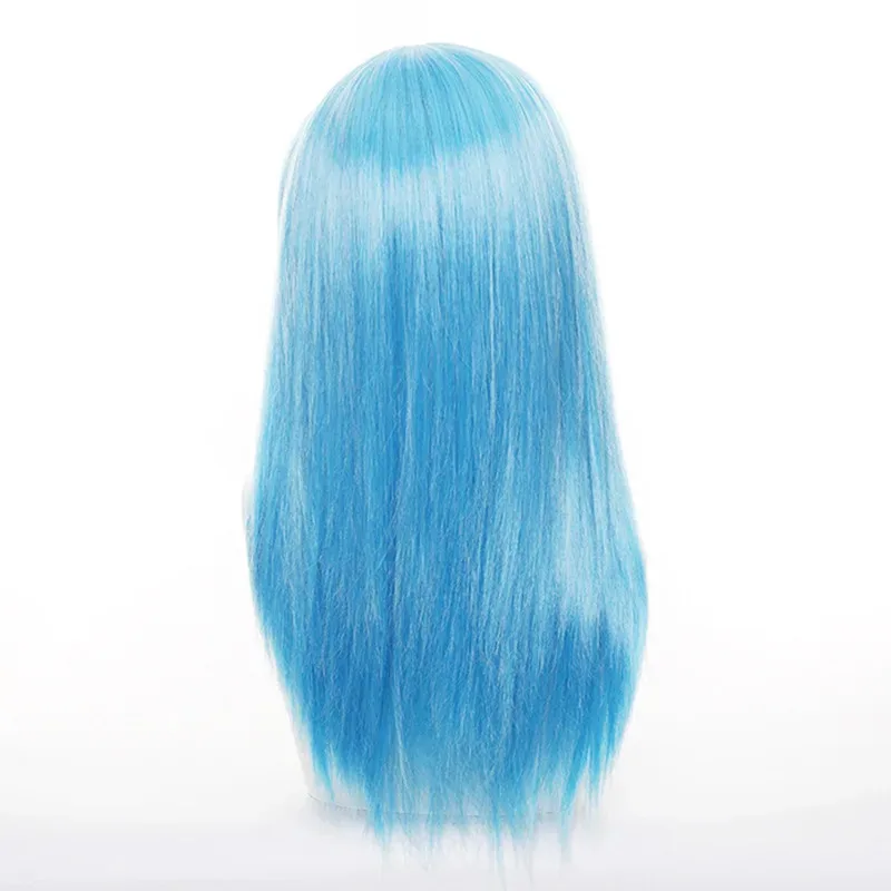 New Miwa Kasumi Cosplay Jujutsu Kaisen Cosplay Wig Blue Long Hair Heat Resistant Synthetic Halloween Party Accessories + Wig Cap