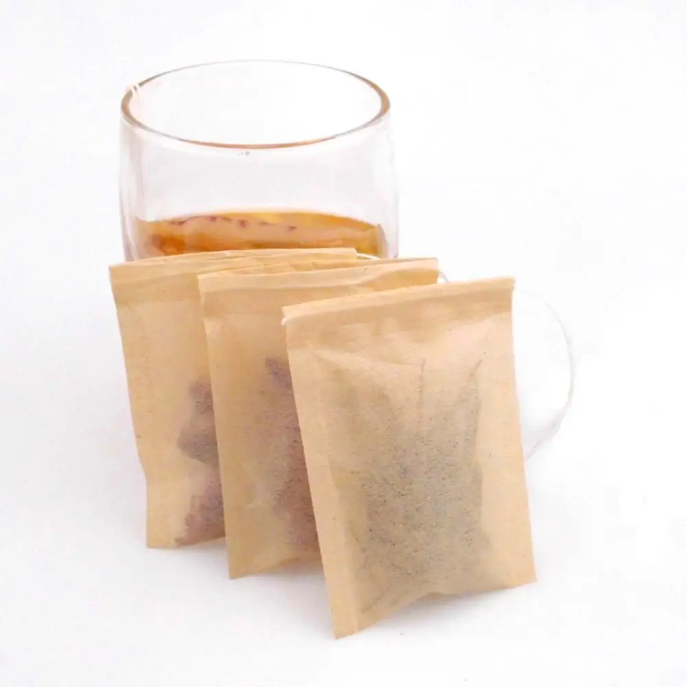 Tea Strainer 300pcs Disposable Tea Bags with Drawstring Food Grade Herbal Loose Leaf Infuser Heat-resistant Empty Tea Filter