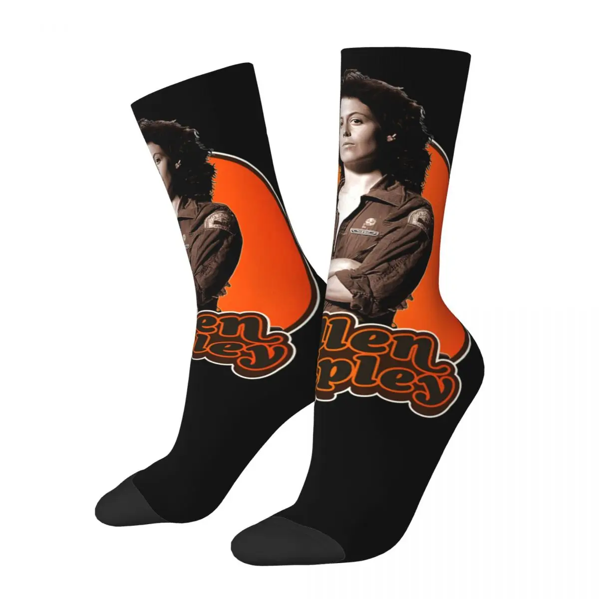 Hip Hop Retro Ellen Ripley Alien Tribute Crazy Men's compression Socks Unisex Ellen Ripley Street Style Seamless Printed Funny