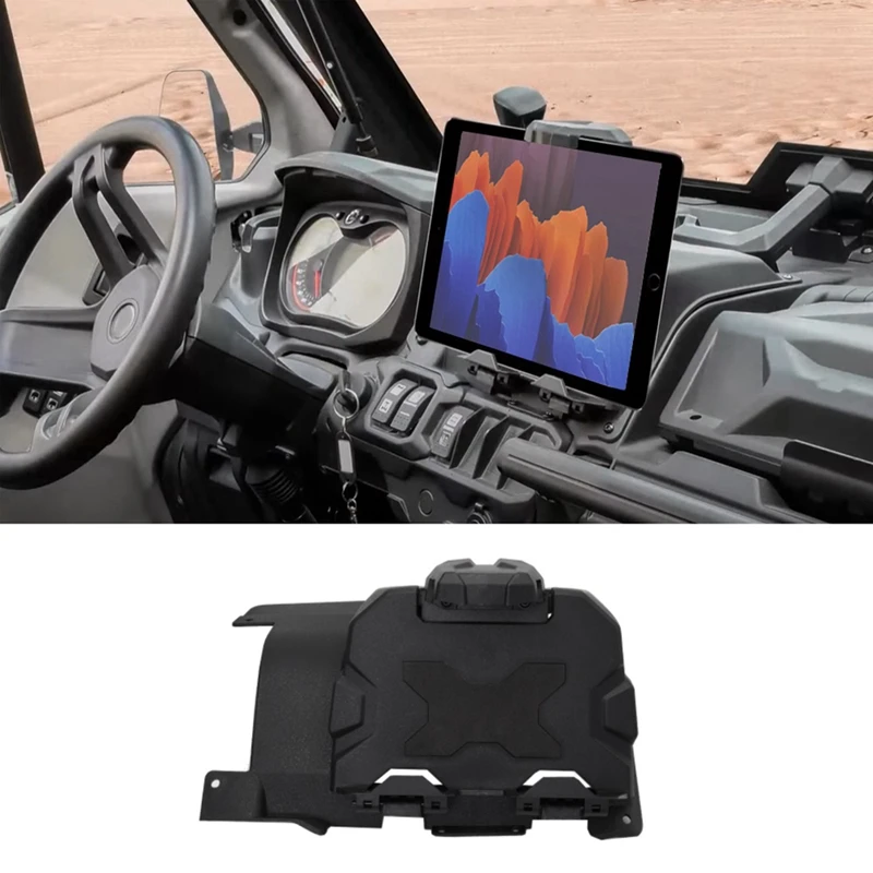 Electronic Device Holder With Storage Box Organizer Tray For Can Am Defender HD5 HD8 HD10 MAX 2016-2023 Parts