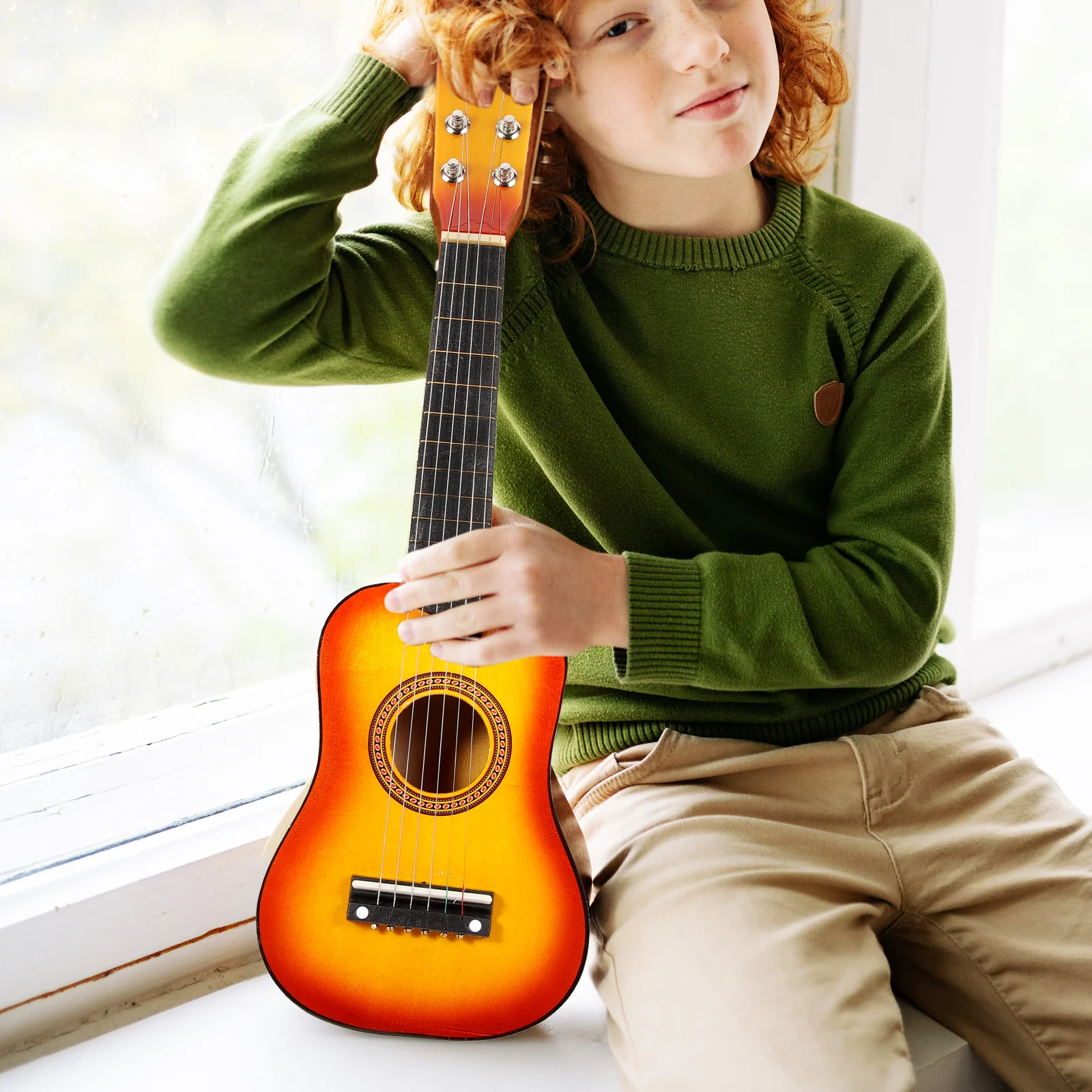 21 pulgadas niña viaje niños juguetes principiante guitarra instrumento Musical acústico de madera