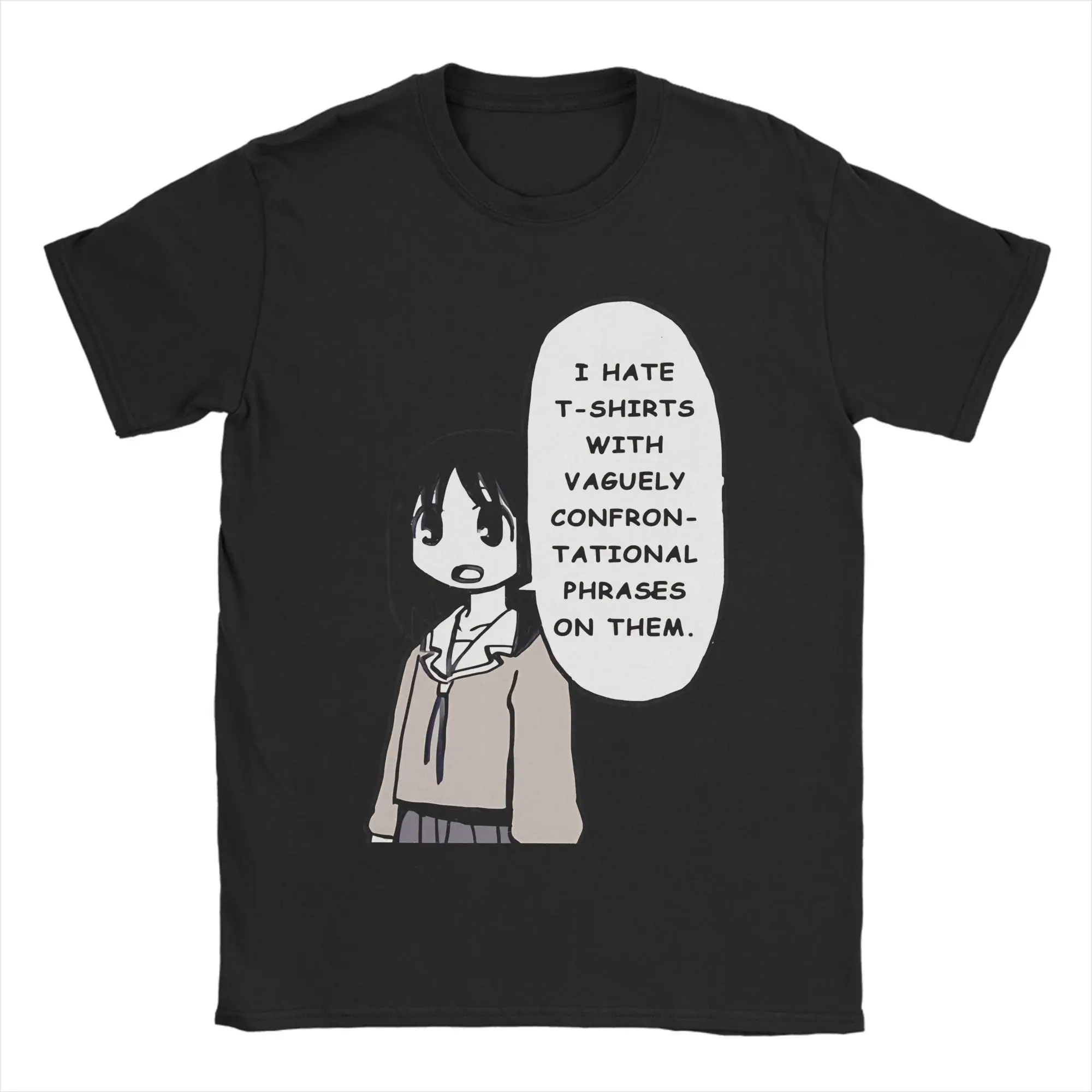 Azumanga Daioh 100% Cotton T Shirt For Man Summer  Vintage T-Shirts O-Neck Fashion Tees Big Size Custom Logo Clothing