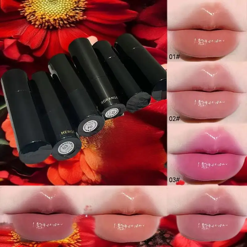 HERORANGE 3.5g 저채도 라이트 립스틱 다용도 스틱 보습 화이트 내추럴 홀딩 미러 립스틱