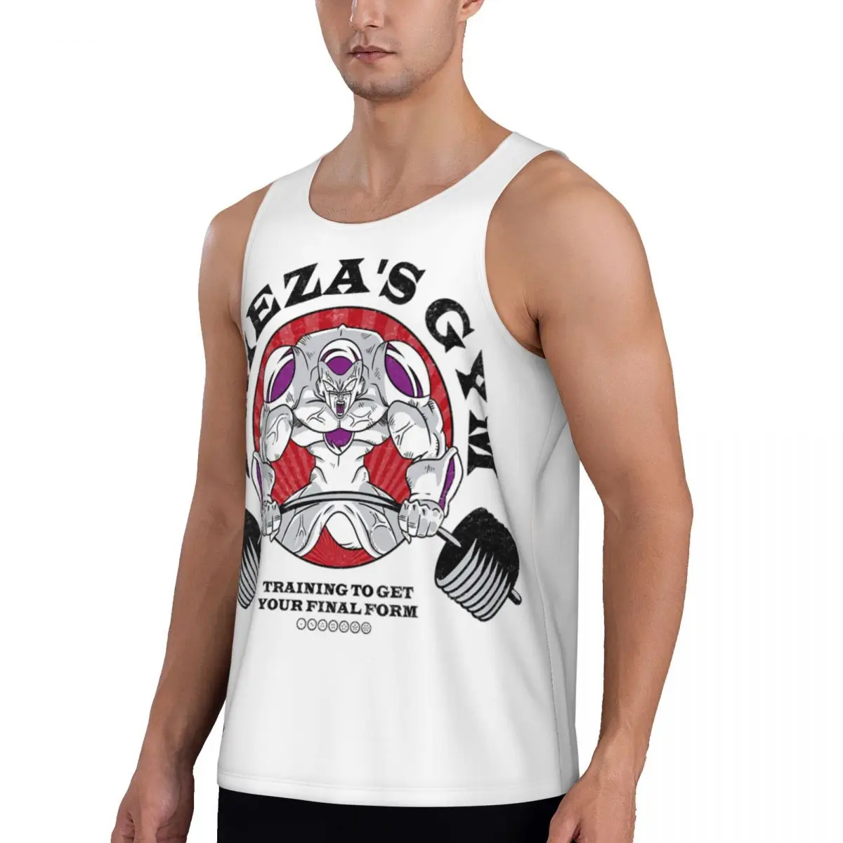 Dragon Ball Frieza's Gym Bodybuilding Muscle Tank Top Men's Vests Compression Shirt Male Sleeveless Tees Gym Fitnes Clothing