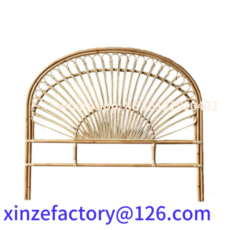 

Customizable Nordic rattan art rattan hotel bed and breakfast headboard screen creative ins