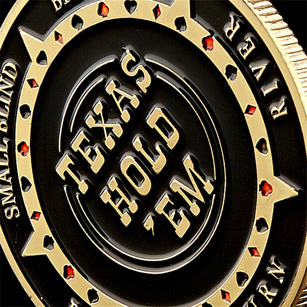USA Texas Hold'em Flop Turn River Big Small Blind Poker Chip Guards Card Coin - Image 6