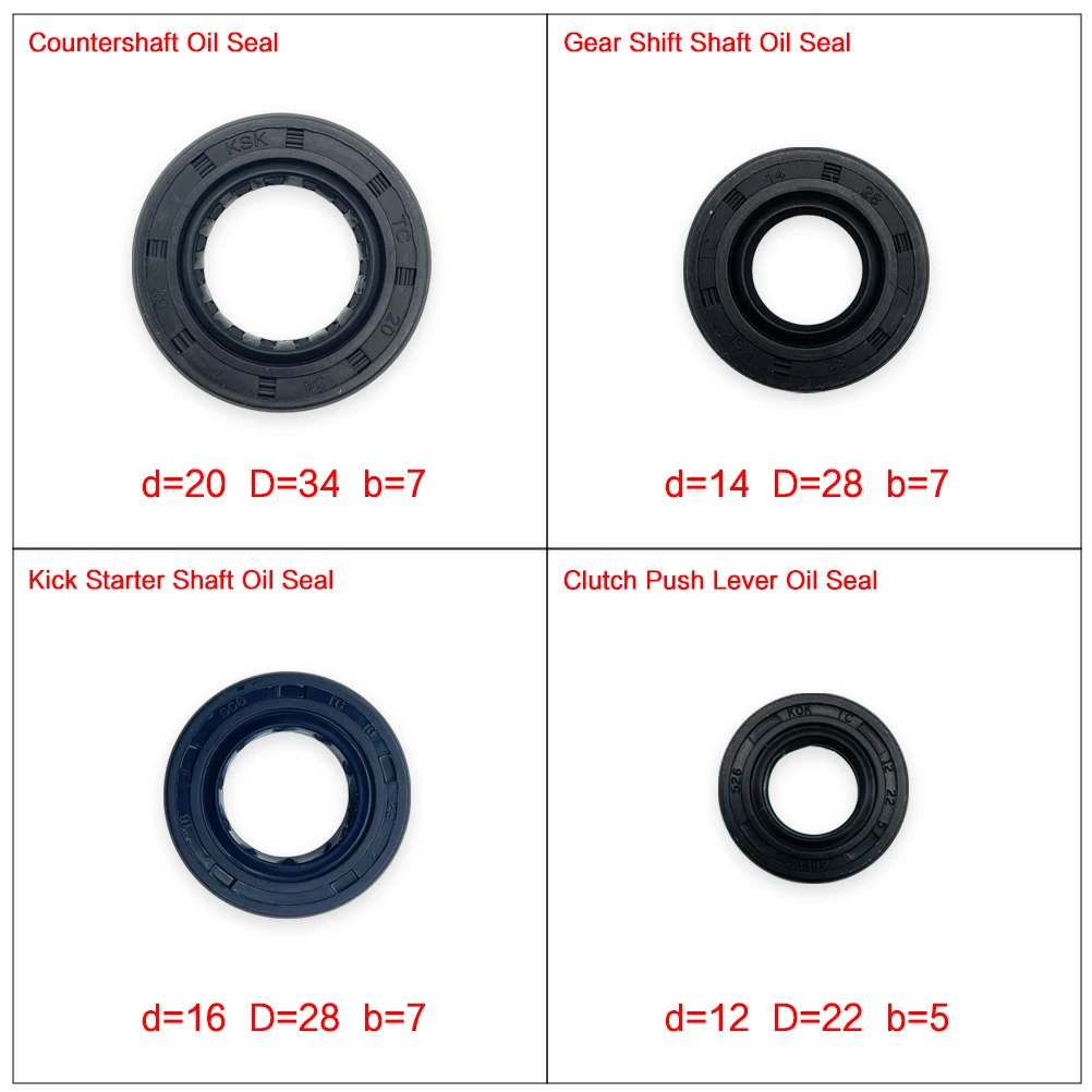 OTOM Motorcycle Countershaft Gear Shift Shaft Kick Starter Shaft Clutch Push Lever Oil Seal For LONCIN YB250R KEWS K23 Engine