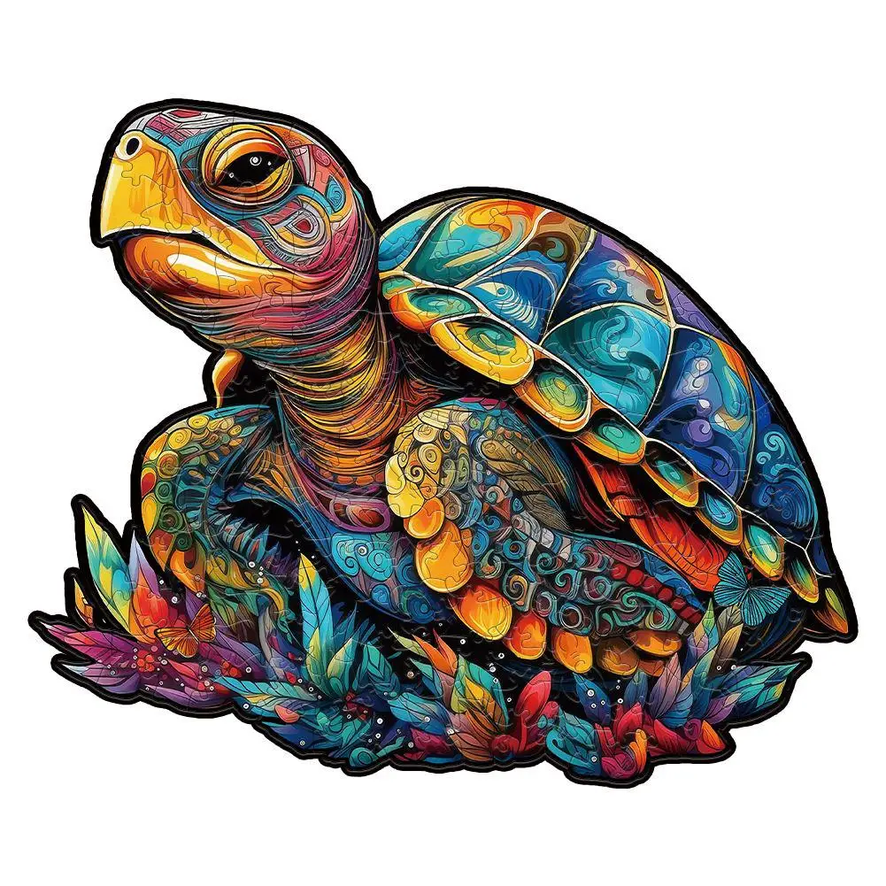 Puzzle Drewniane Żółw Wykwintne dla dorosłych Dzieci Prezent Świąteczny Inteligentne Rodzinne Gry Interaktywne Układanki