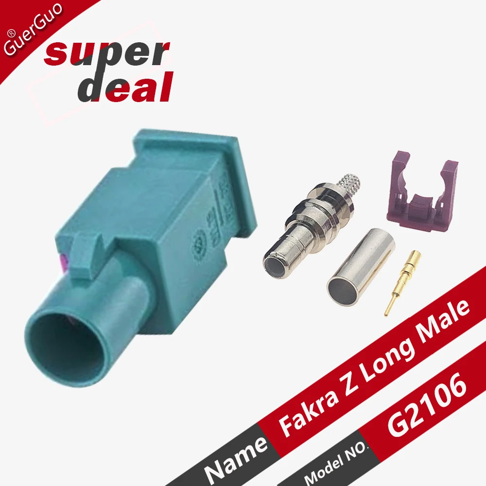 1PC Universal Fakra Z Male / Female Jack Plug Connector Soldering RF Coaxial Wire Connectors for RG316 / RG174 Pigtail Cable