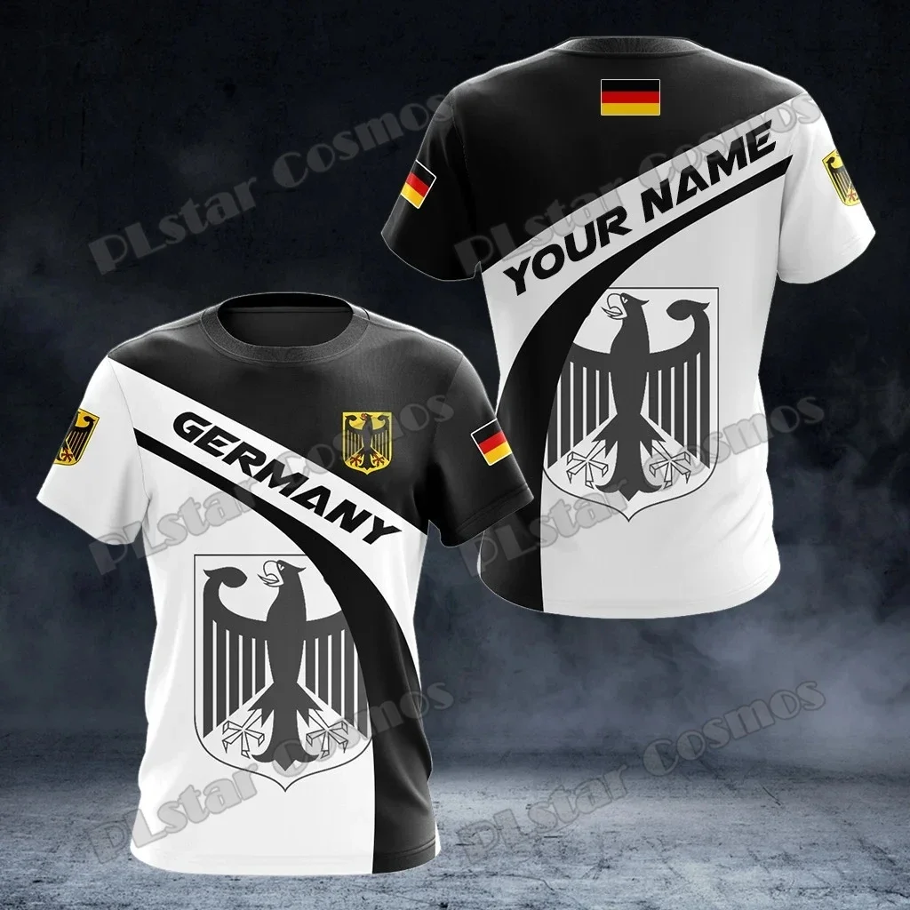 Custom Name Coat Of Arms Germany Speed Style 3D All Over Printed Fashion Men's T-shirt Summer Unisex Adult Casual t shirt DR61