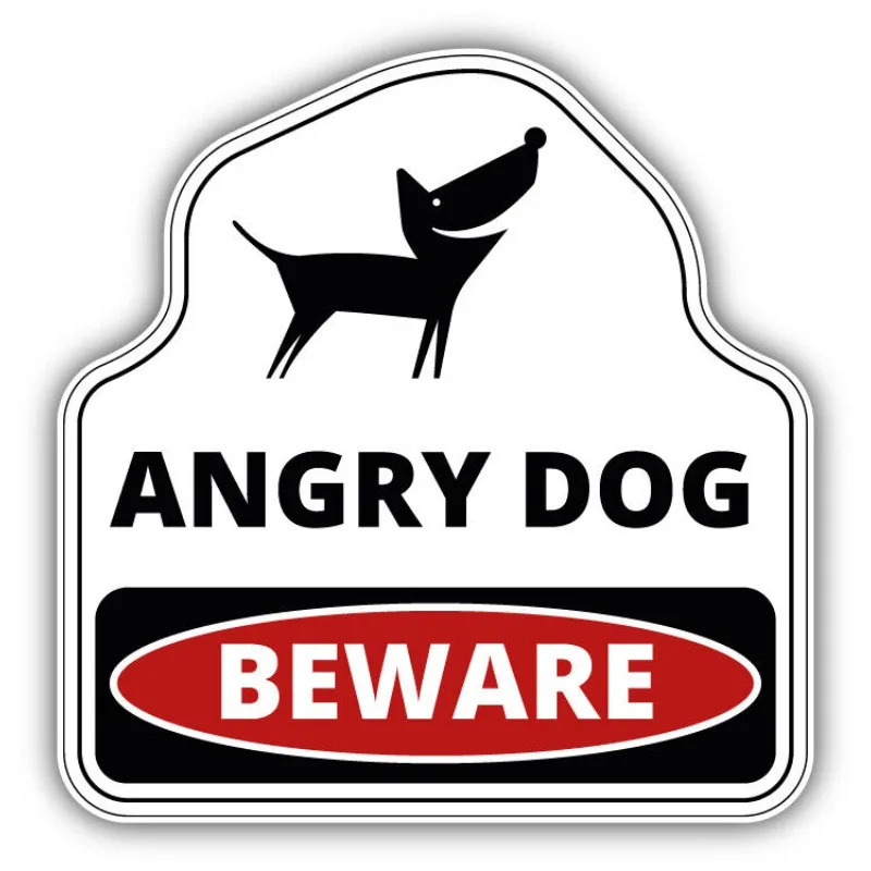 ملصقات السيارات مضحك غاضب الكلب خطر علامة سيارة الوفير ملصق مائي 15 سنتيمتر PVC KK #2