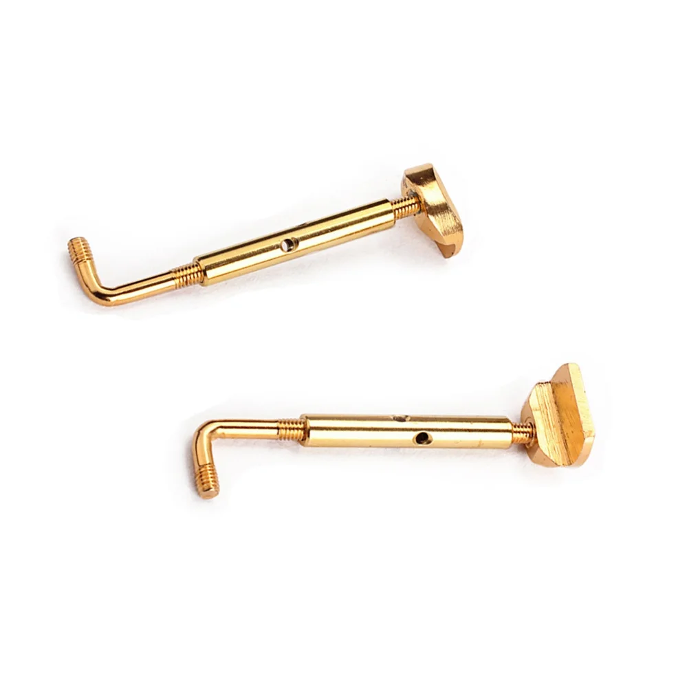 

2pcs Viola Chin Rest Screw Brass Polished Golden For Violin Viola Clamps Instrument Repair Replacement Parts Accessory