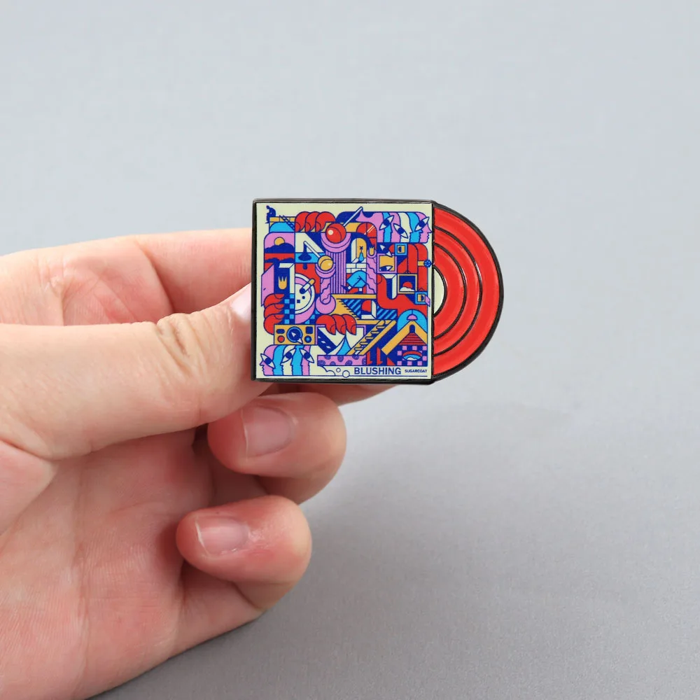 Retro-Musik-Pins: Klassische Rock- und Pop-Vinyl-Album-Cover-Abzeichen, perfekt für Rucksäcke und Kleidung, Geschenk für Musikliebhaber. – Detail 10