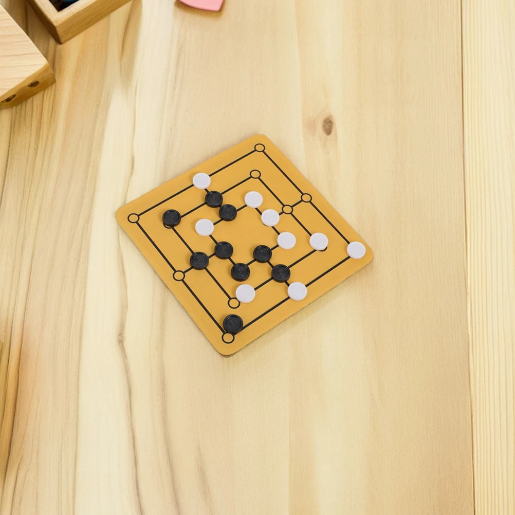 

2 Sets Nine Men'S Morris Strategy Board Set Family Gatherings s Adults Travel Portable Chess Historical Tabletop