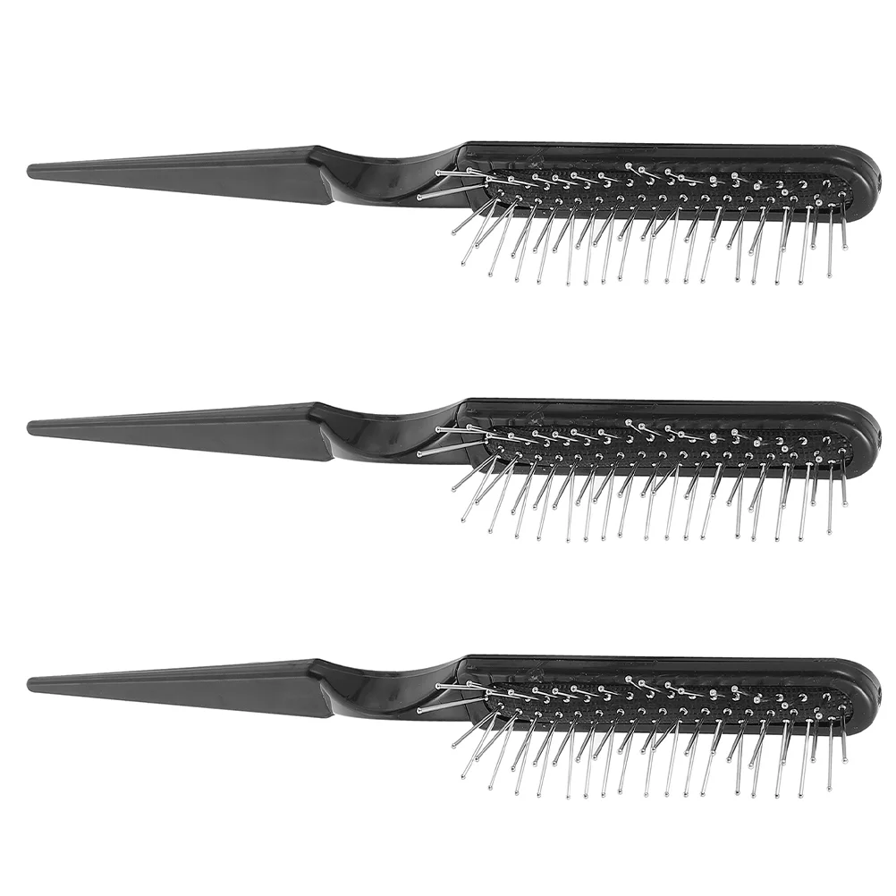 Hair Comb Dye Brush with Rat Tail Pick Airbag Massage Styling Detangling Wire Bristle Curly Tools