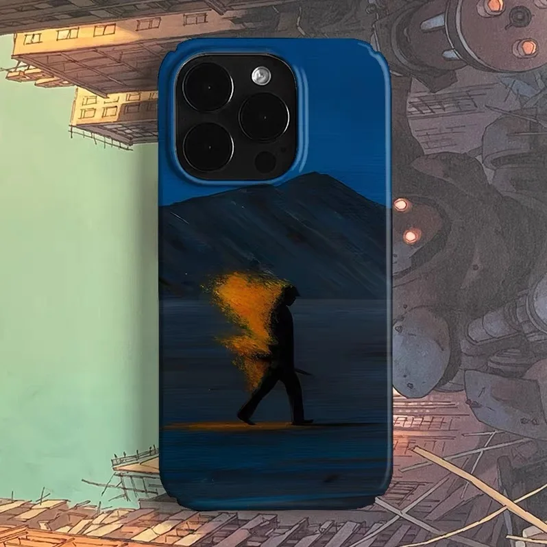

Ins Korean Blue Iron Flower Art Case for IPHONE 17 16ProMax 15 14 13 12 11 PRO Plus Acrylic TPU Two in One Magnetic Phone Cases