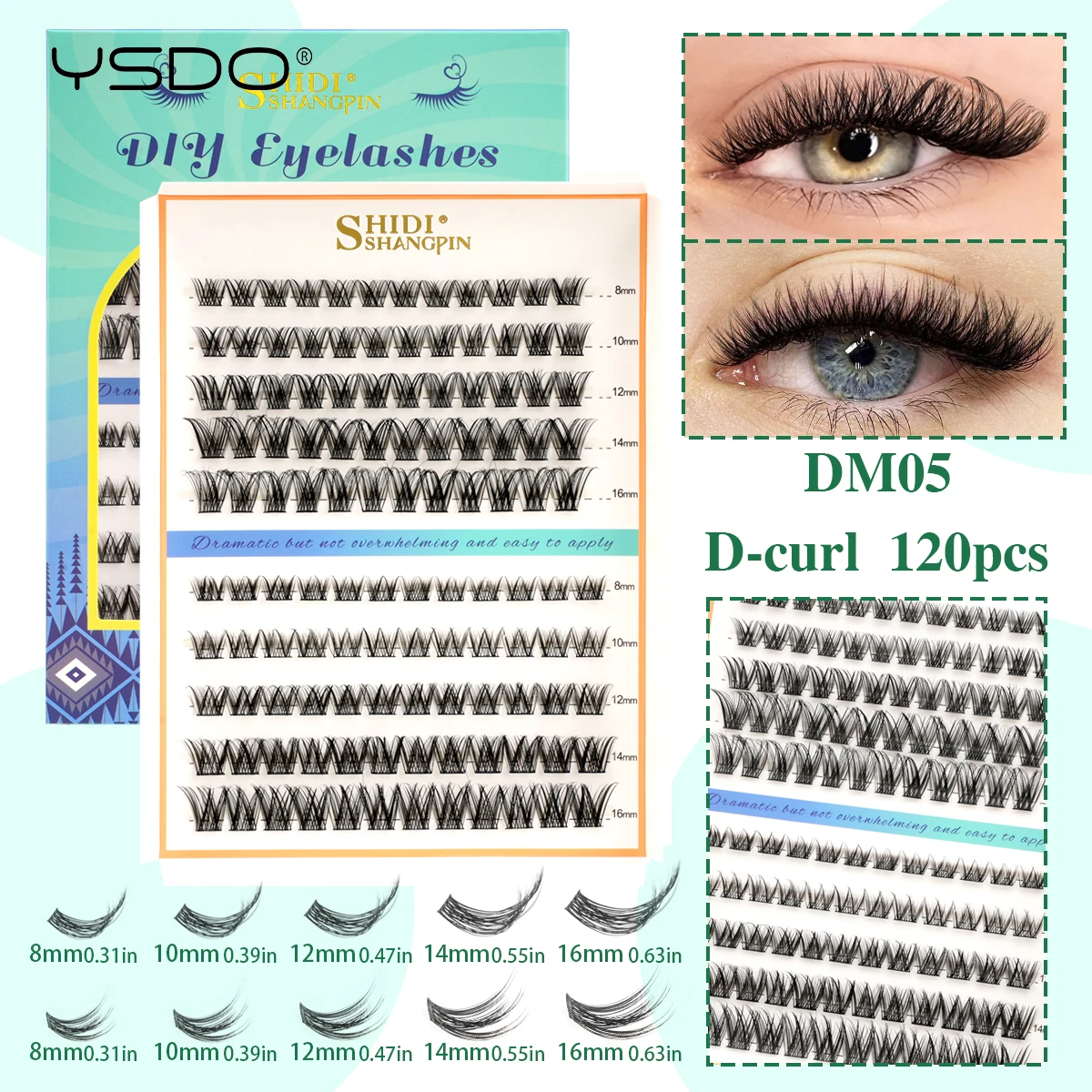 YSDO DIY Einzelwimpern D-Curl Natürliche Wimpernverlängerung Volumen Weiche 3D Nerz Falsche Wimpern Wimpernbüschel Make-up Faux Cils – Detail 18