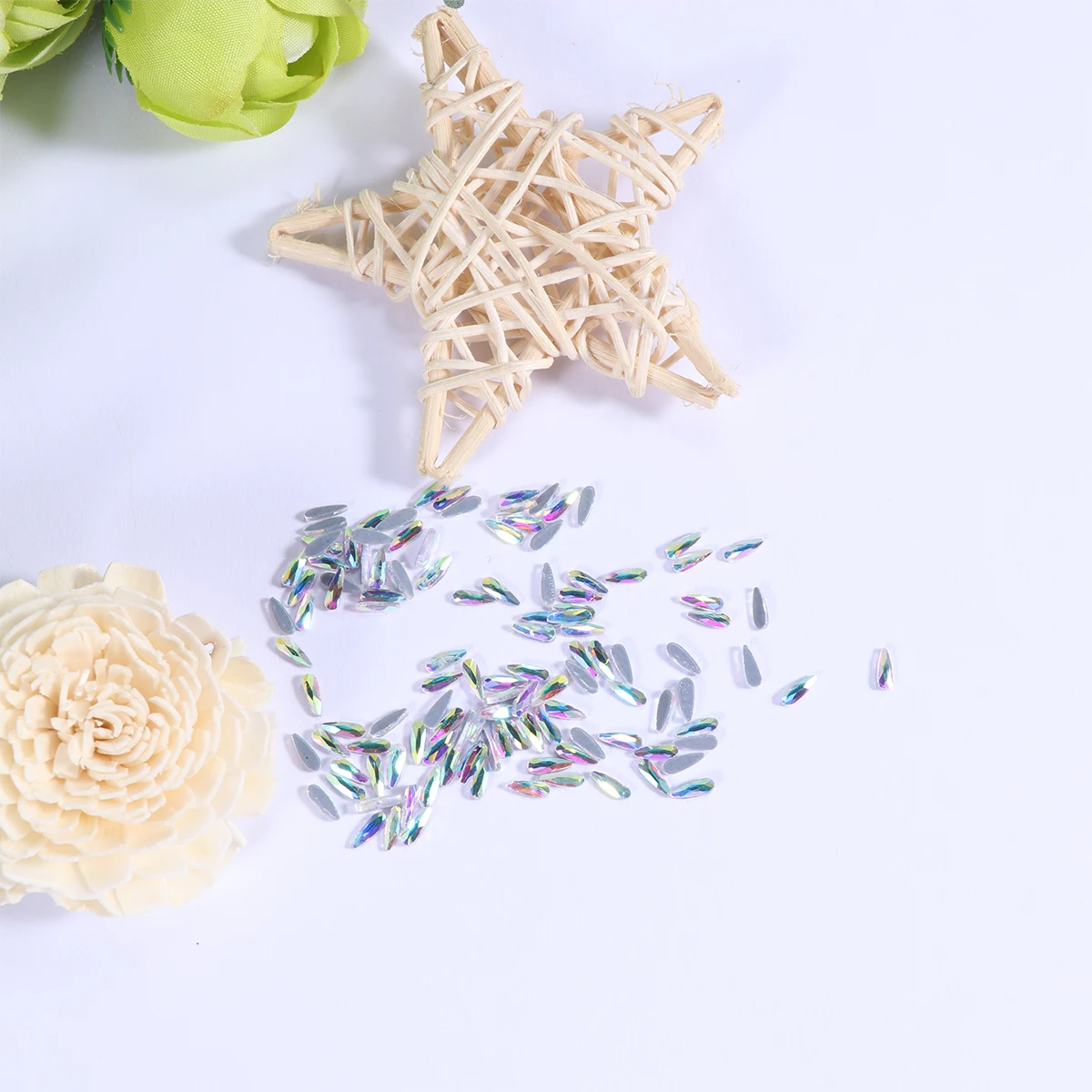 

144 Pcs Raindrops Rhinestone DIY Nail Crystal Art Rhinestones Ornament Decoration