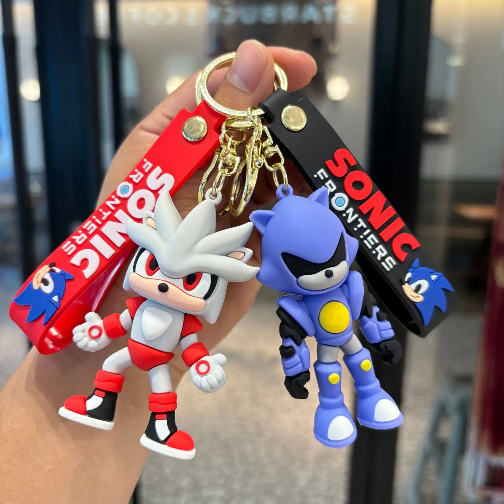 

Sonic Anime Silicon Model Keychain Backpack Pendant Doll Cute Silicone Car Pendant keychain Party Accessories Gifts