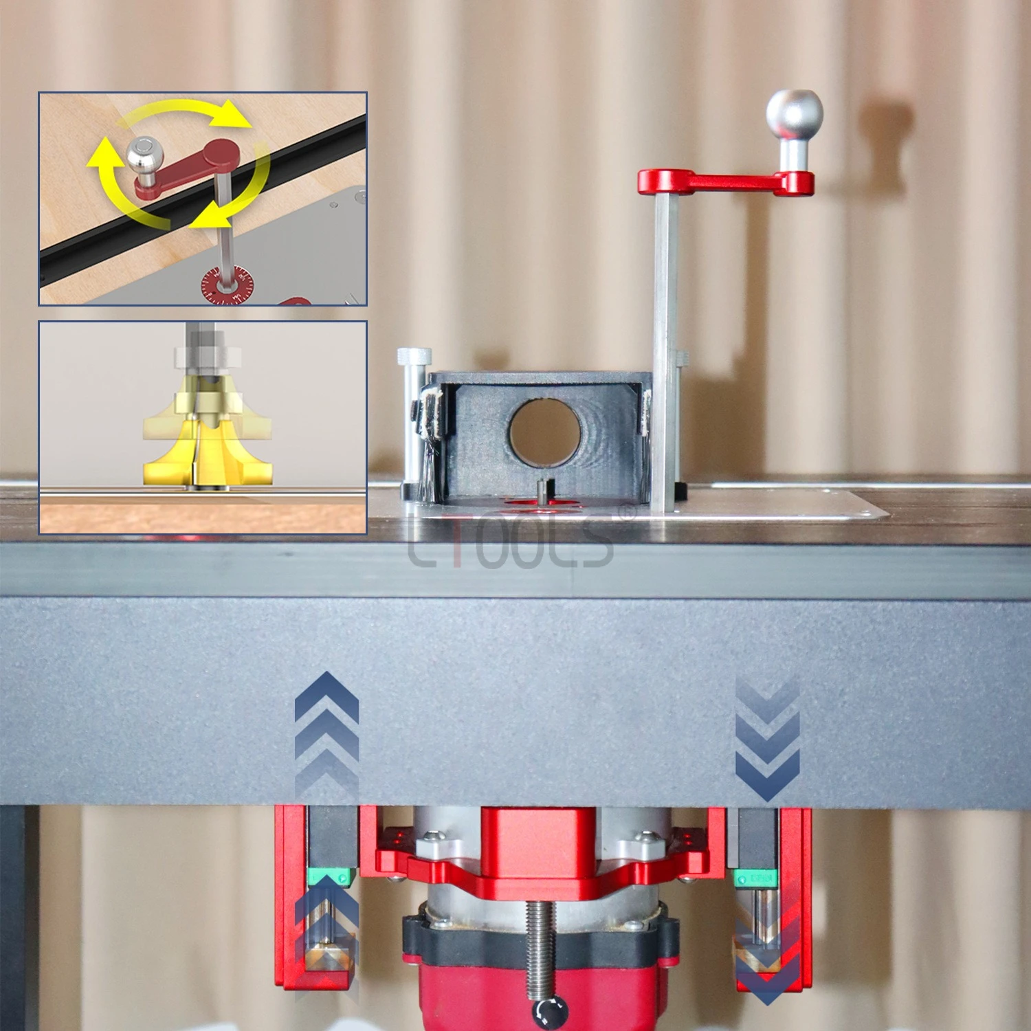 Woodworking Table Top Flip Engraving Machine Support Electric Edger Wood Tenon Locator Trimming Circular Plate Auxiliary Tools