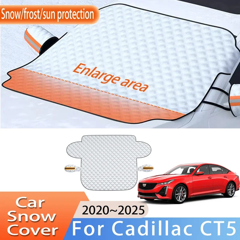 

Car Accessories For Cadillac CT5 2020~2025 2021 2022 Front Windscreen Snow Cover Ice Frost Sun Protector Waterproof Auto Parts