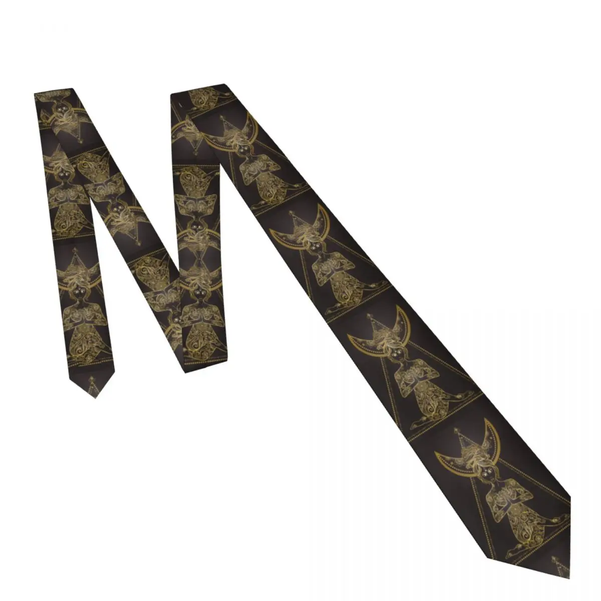 Gold Moon Tie For Men Women Necktie Tie Clothing Accessories