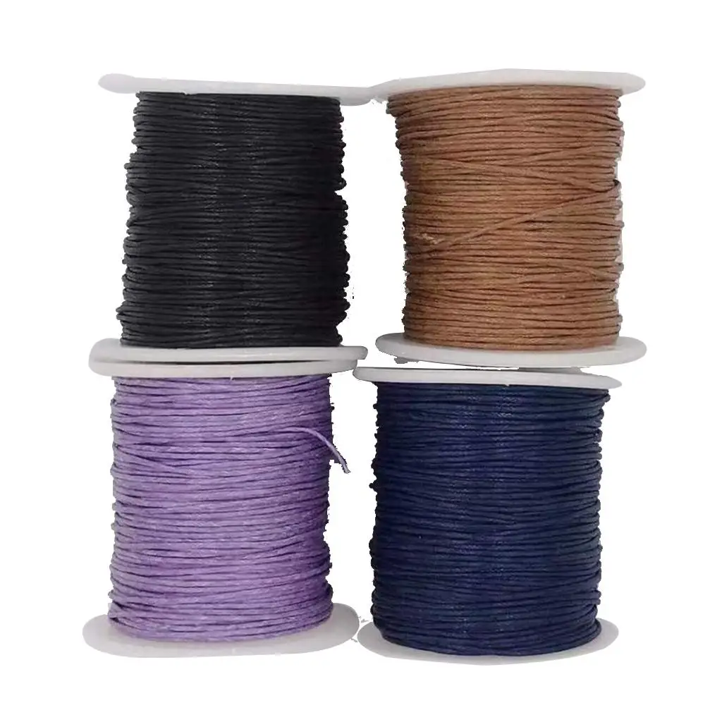 4pcs 80m waxed cotton cord twine thread rope spool jewelry making