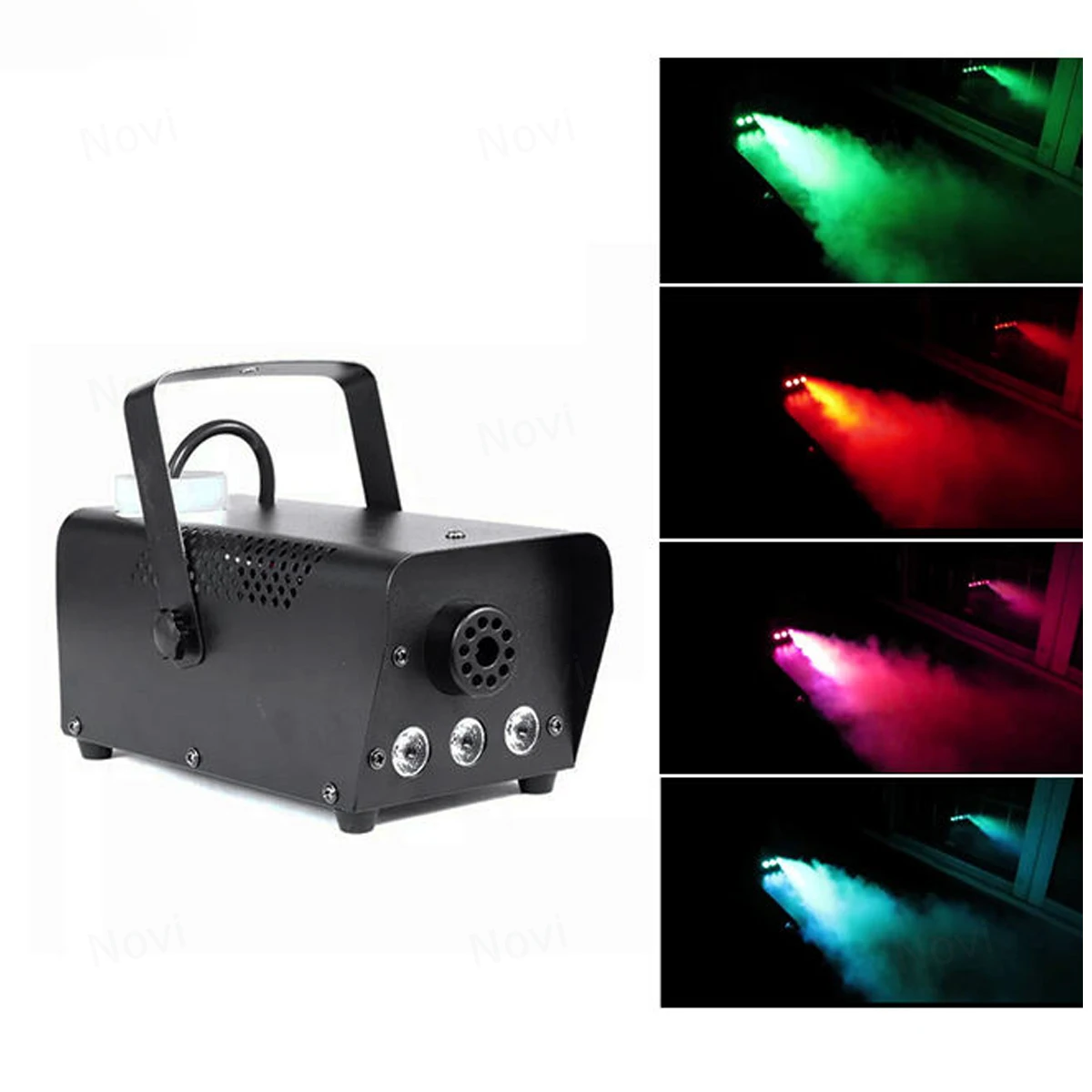 Professional Portable Colorfull Fog Smoke Machine 400W Remote Control LED Light Atmosphere Decoration for Halloween Theater