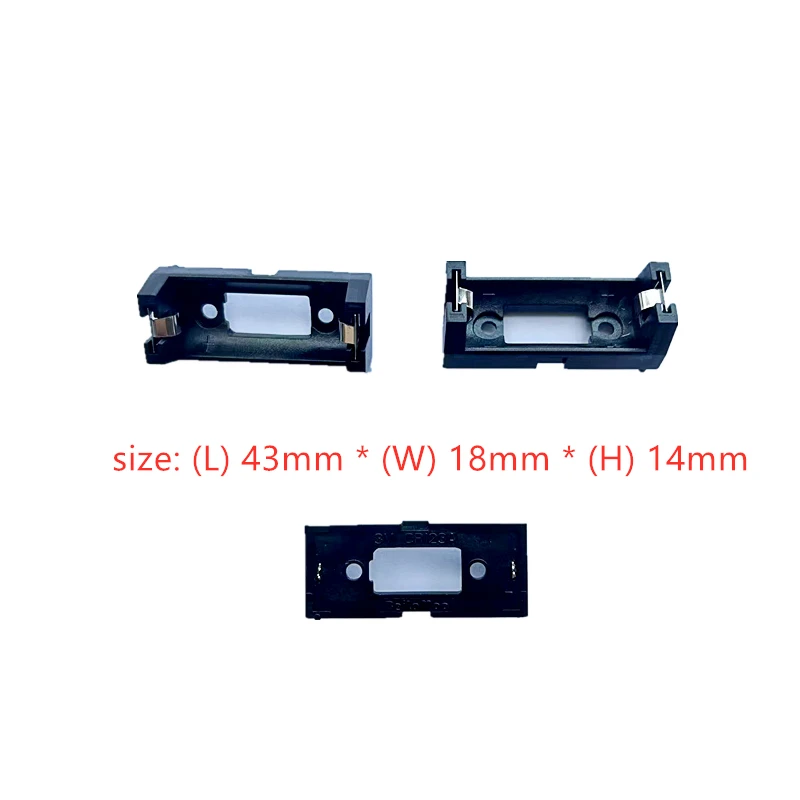 100 szt. CR123A CR123 pojemnik na pudełko obudowa z uchwytem na baterię litową ze sworzniem PCB i lutem SMT