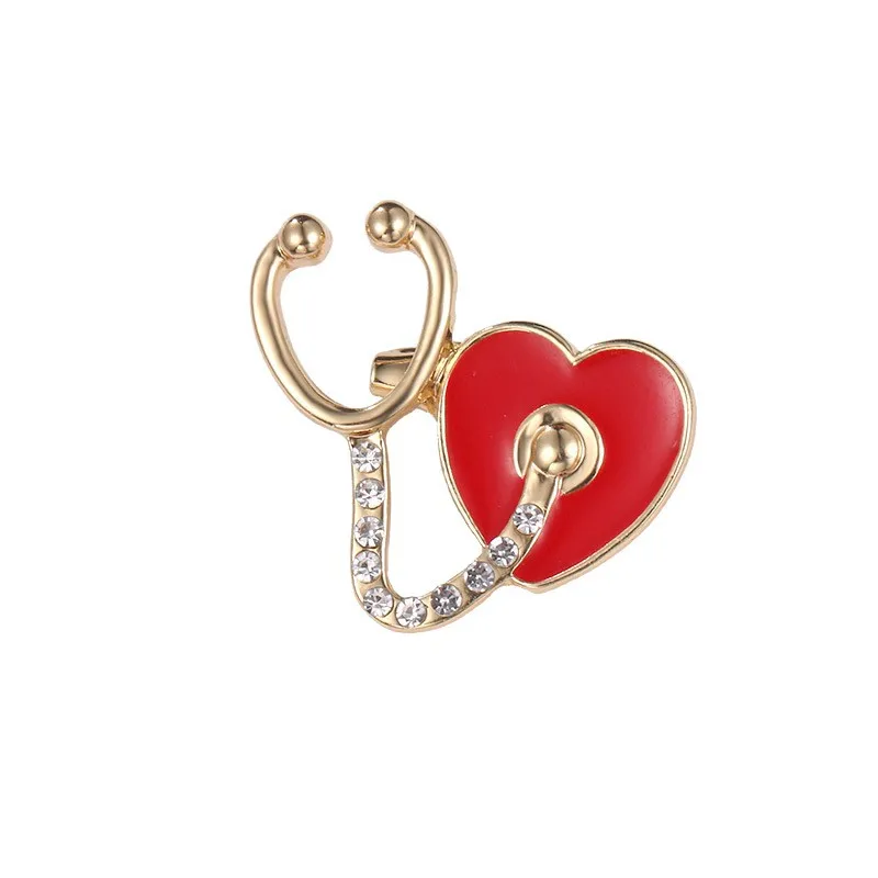 

Creative Metal Electroplated Brooches, Stethoscopes, Electrocardiograms, Male And Female Doctors' And Nurses' Uniforms, Badges