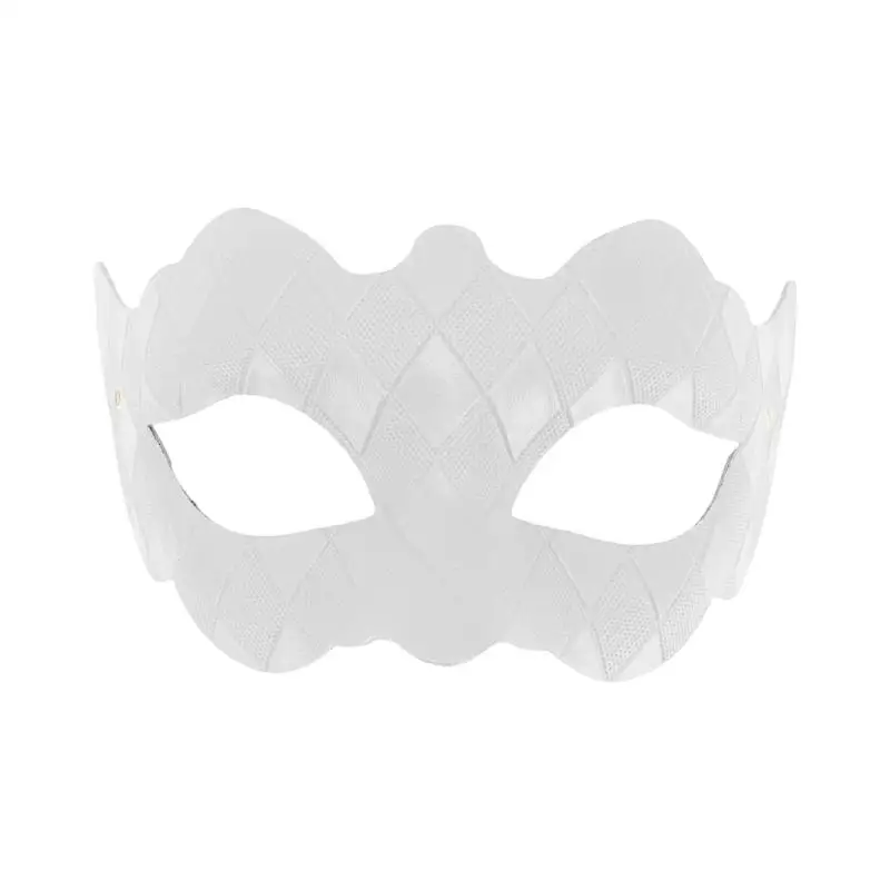 39BD Photo Prop Eye Mask Embossed Party Costume Mask in Quilted PVC with Elastic Band for Cosplay, Parties and Photos