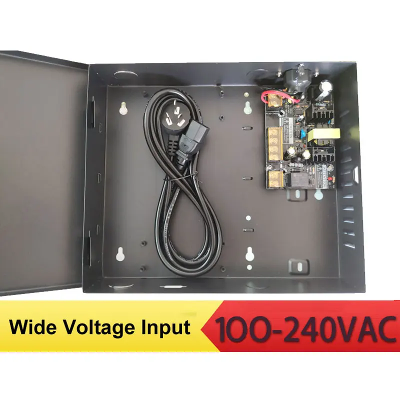 Access Power Supply 12V4.5A  wide Voltage Input 100V-240V for Access Control with battery interface