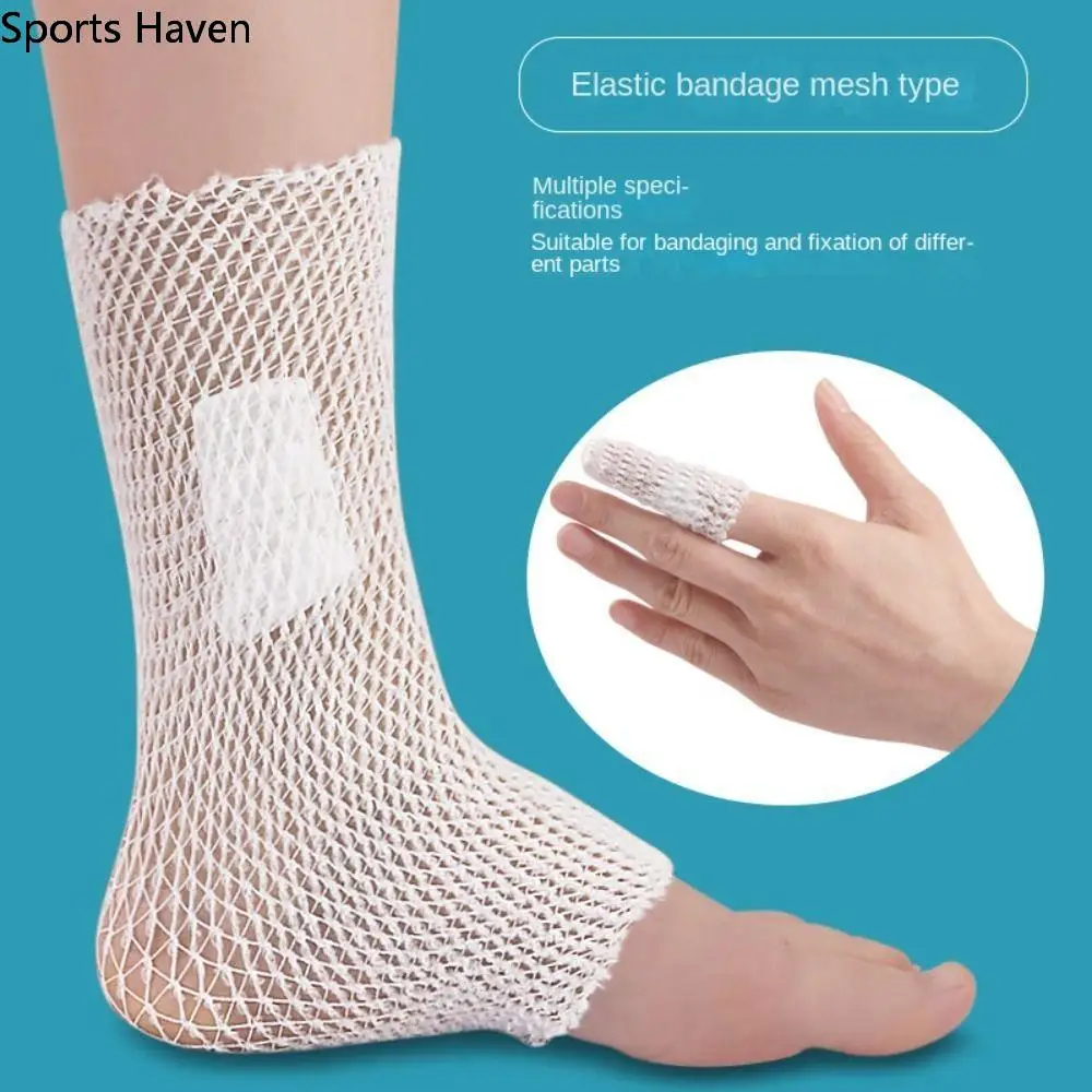 

1 Roll Elastic Net Tubular Bandage White Breathable Bandage for Wrist Elbow Knee Ankle