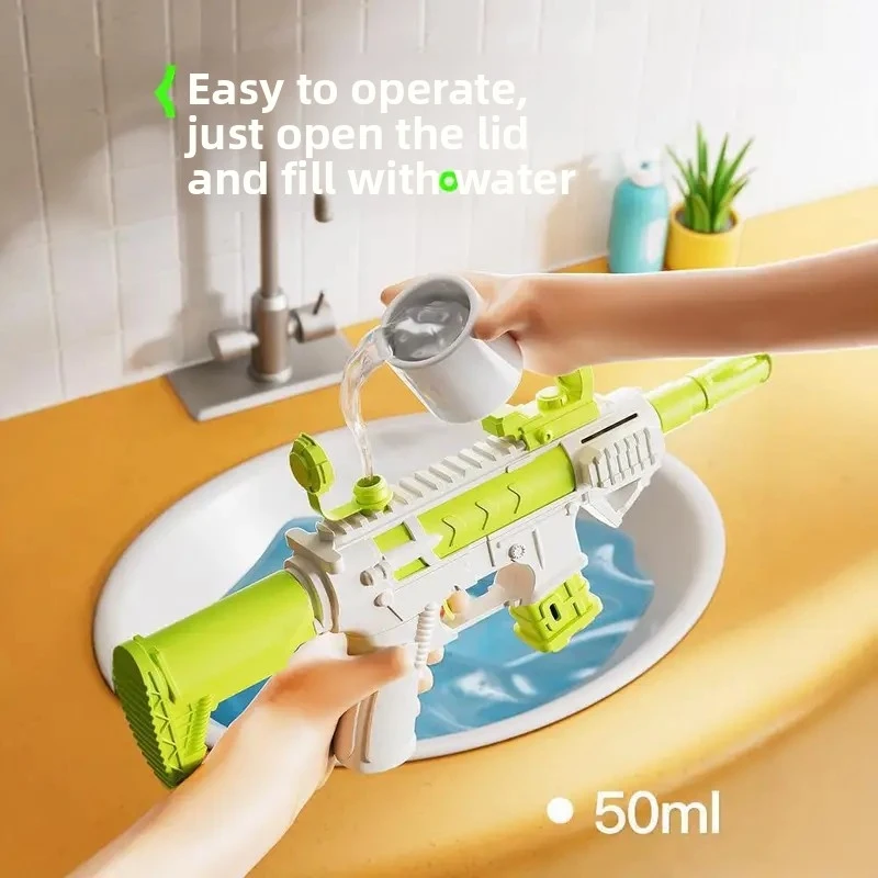 Water Gun Summer Outdoor Water Spray Gun Toy Pull High Pressure Range Beach Pools Water Battle Fun Play