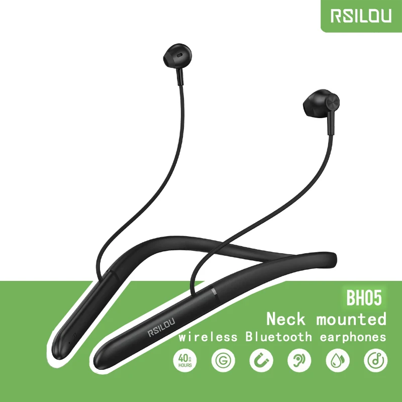 

The neck mounted wireless Bluetooth earphone BH05 is suitable for sports, fitness, running, hiking, tourism DJ monitoring, etc