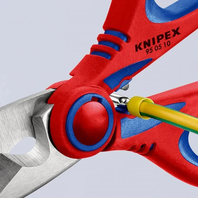 KNIPEX Electricians\' Shears with Multi-Component Grips Fibreglass-Reinforced 160 mm (Blister Packed) 95 05 10 SB