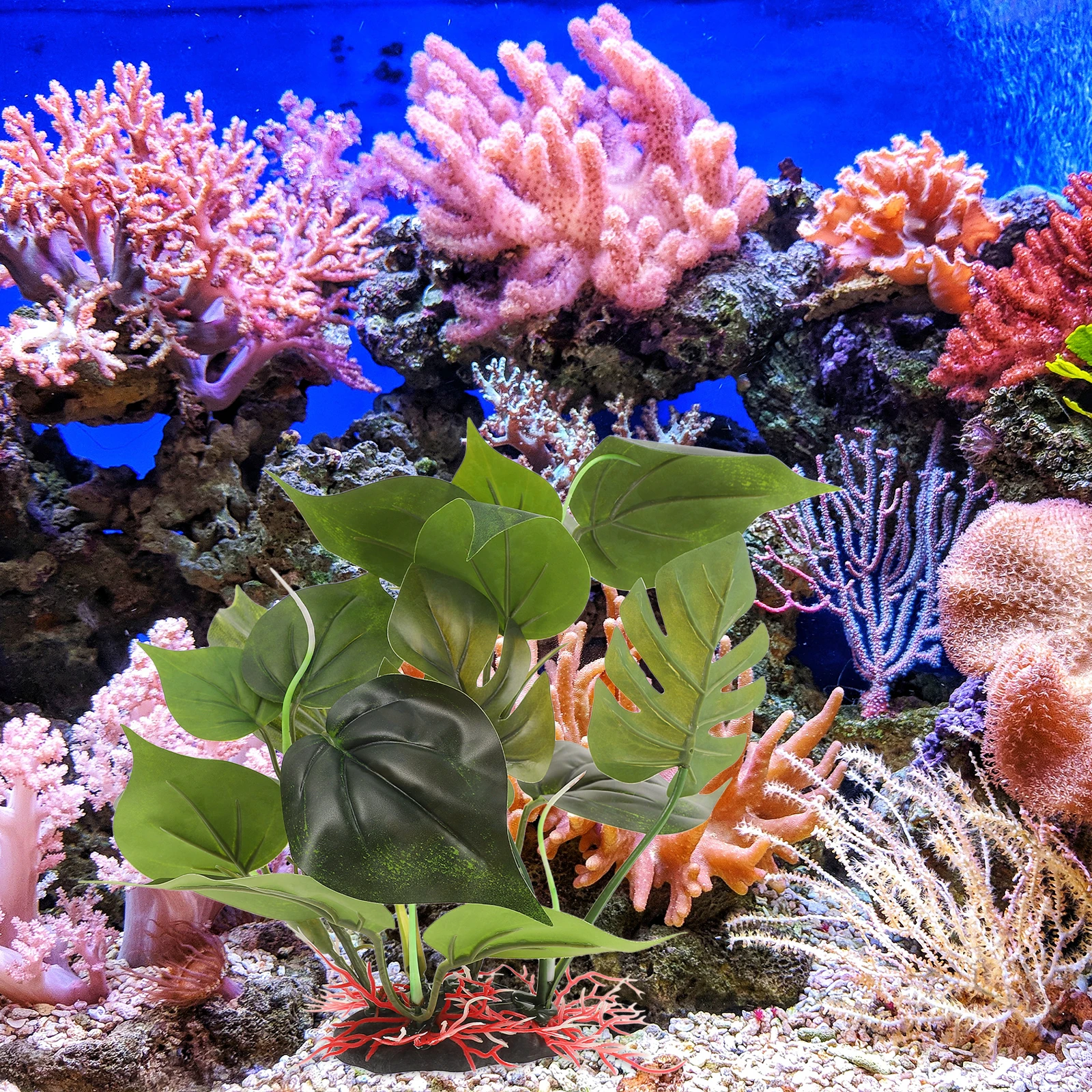 

Realistic Artificial Plant Decor For Aquarium Fish Tank Thickened Base Lifelike Fake Plants Aquatic Landscape Accessories