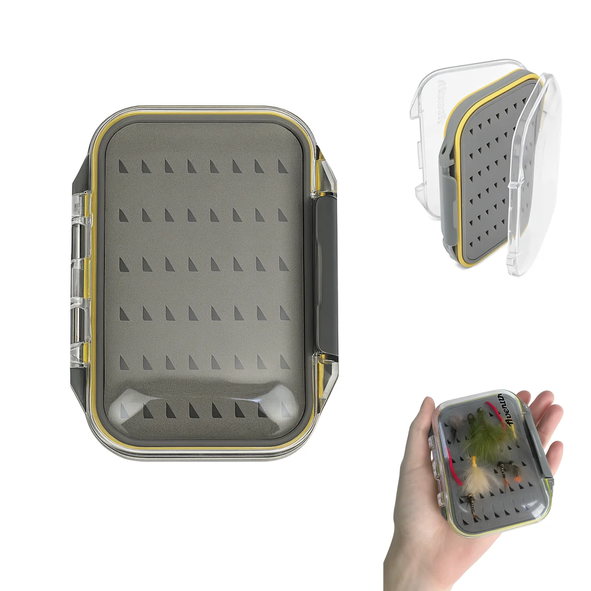 

Aventik Ultralight Mini Fly Box Waterproof Double-Sided Pocket Case for Fly Fishing Flies Lure Storage