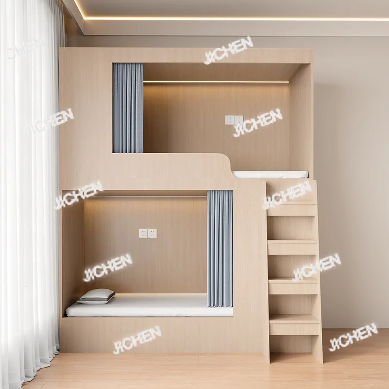 

Депозит HS Высокие и низкие кровати Верхние и нижние кровати Общежитие для персонала Школа Верхняя и нижняя двухъярусная кровать для взрослых Космическая капсульная железная кровать Маленькая