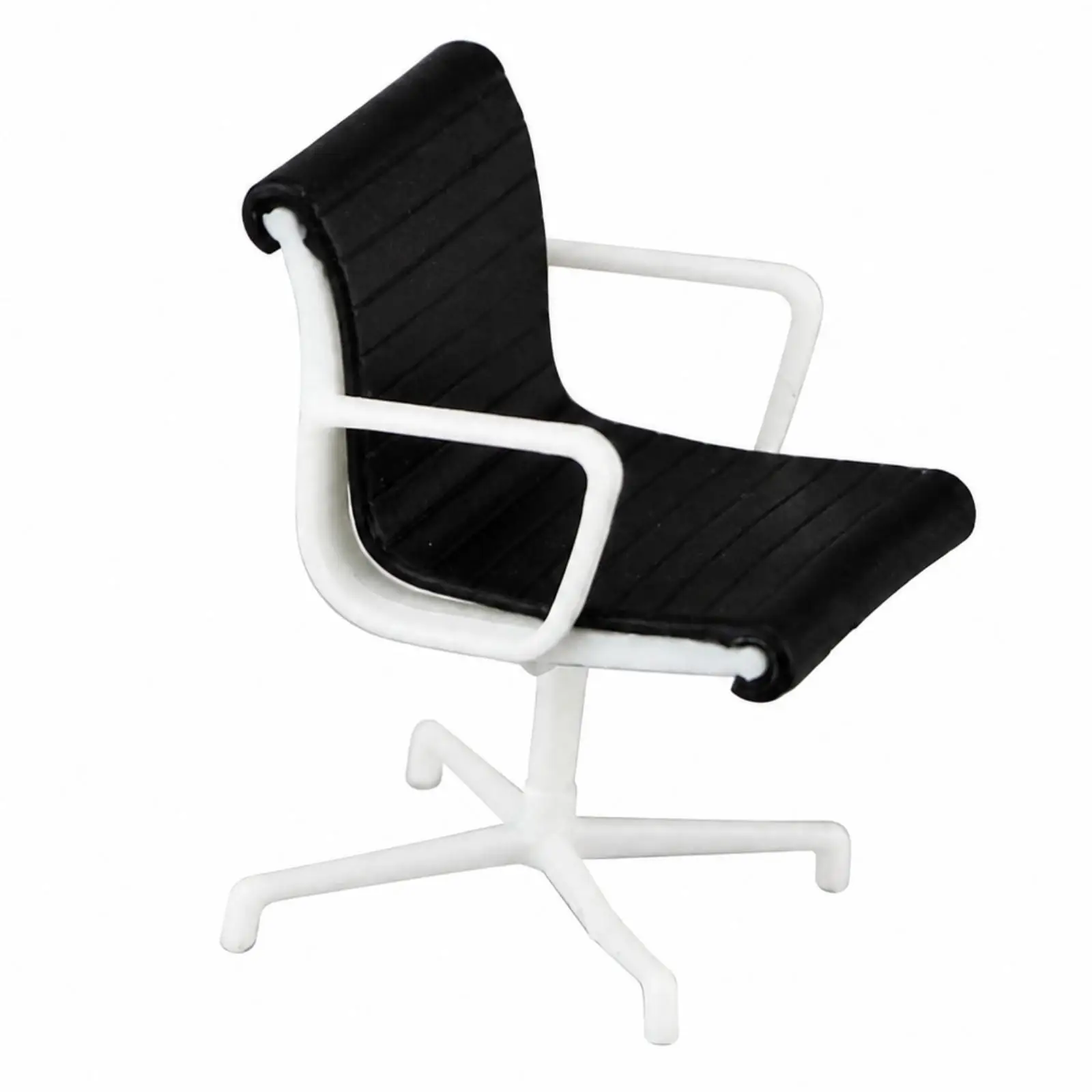 Miniature Office Swivel Chair White Architectural Model Office Chair Compact Realistic for Diorama Builders, Dollhouse Scenes