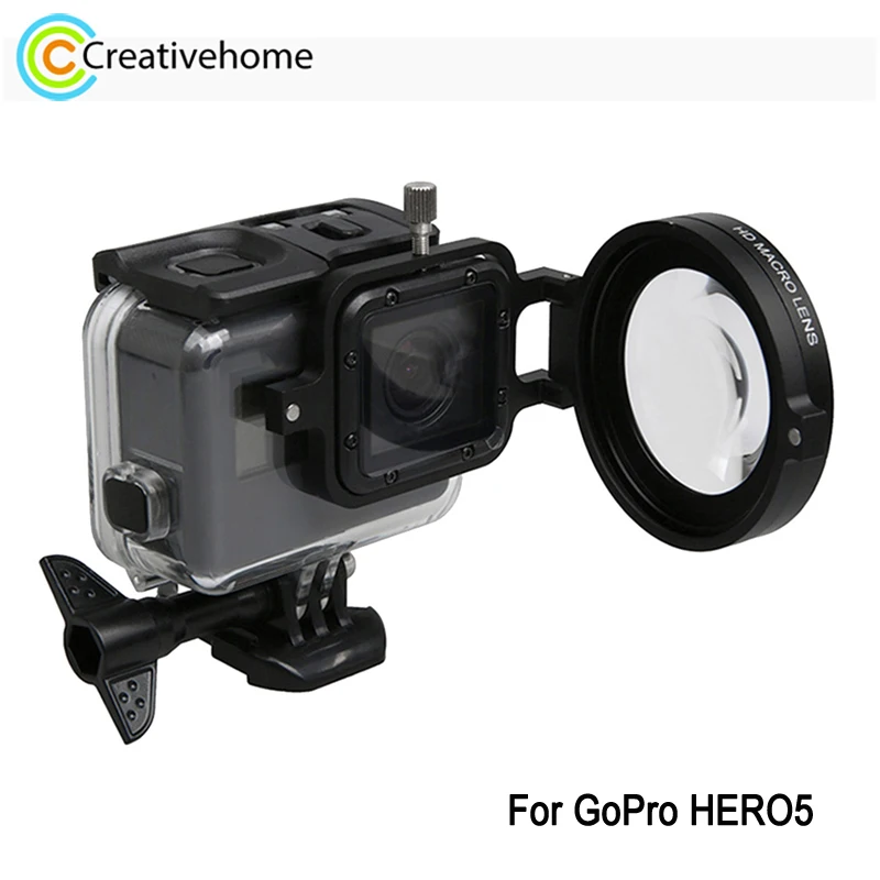 58mm 16X Macro Lens Filter For GoPro HERO5 Sport Camera Close-up Filter +Base & Adapter Ring & Protective Cap & Strap & Cloth