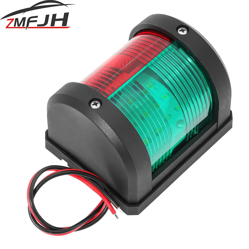 12V LED Marine Navigation Light Dual Color Red Green Waterproof Sailing Signal Light Lamp For Marine Boat Yacht Accessories