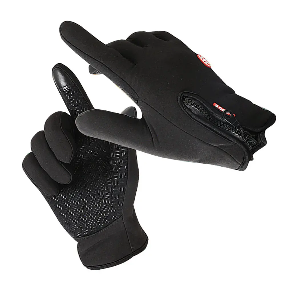 

Fashion Full Finger Touch Screen Wrist Gloves Winter Warm Fleece Lined Windproof Anti-Slip Palm Grip for Driving Phone Outdoor